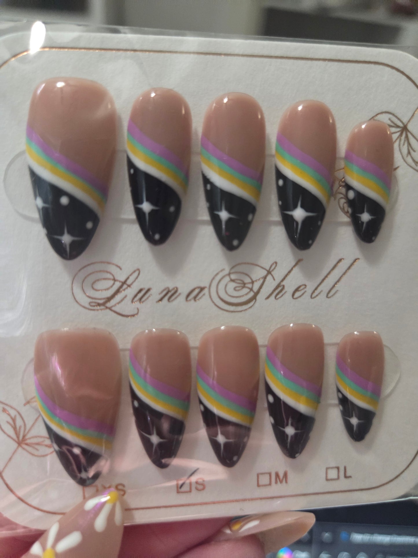 Cosmic Rainbow Press-On Nails