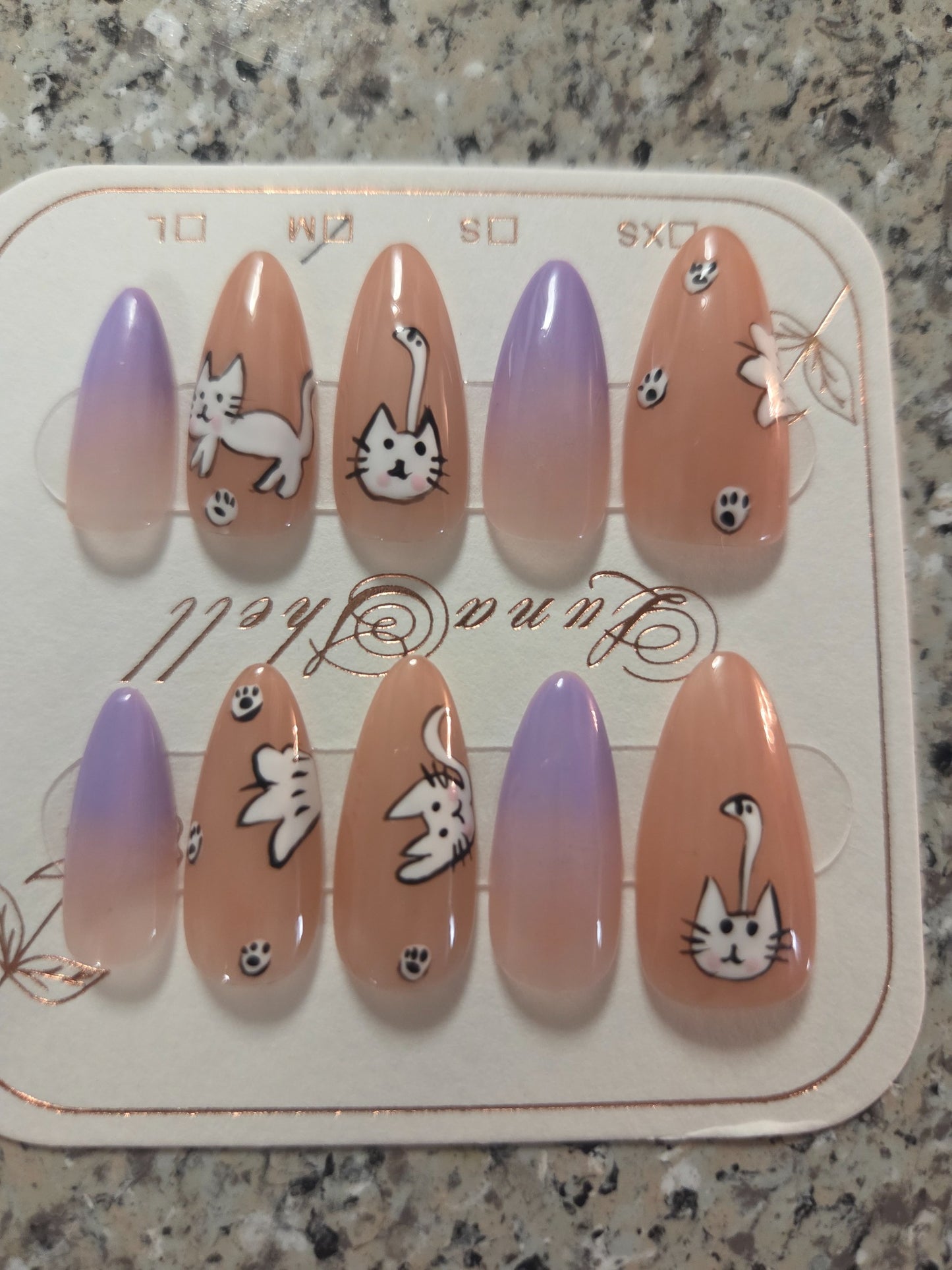Pastel Kitty Press-On Nails