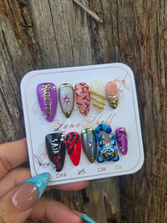 Rival Kpop Idols Press-On Nails – Inspired by K-Pop Demon Hunters