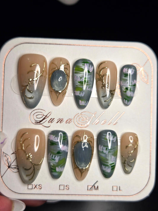 Lotus Serenity Press-On Nails