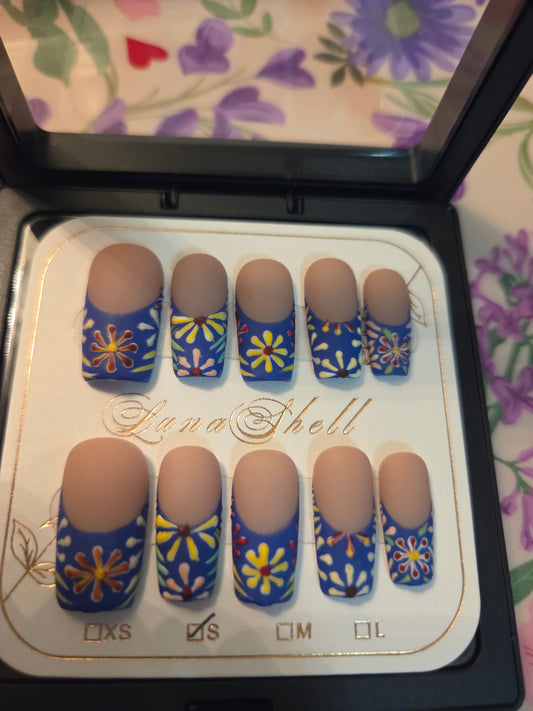 Blue French Florals