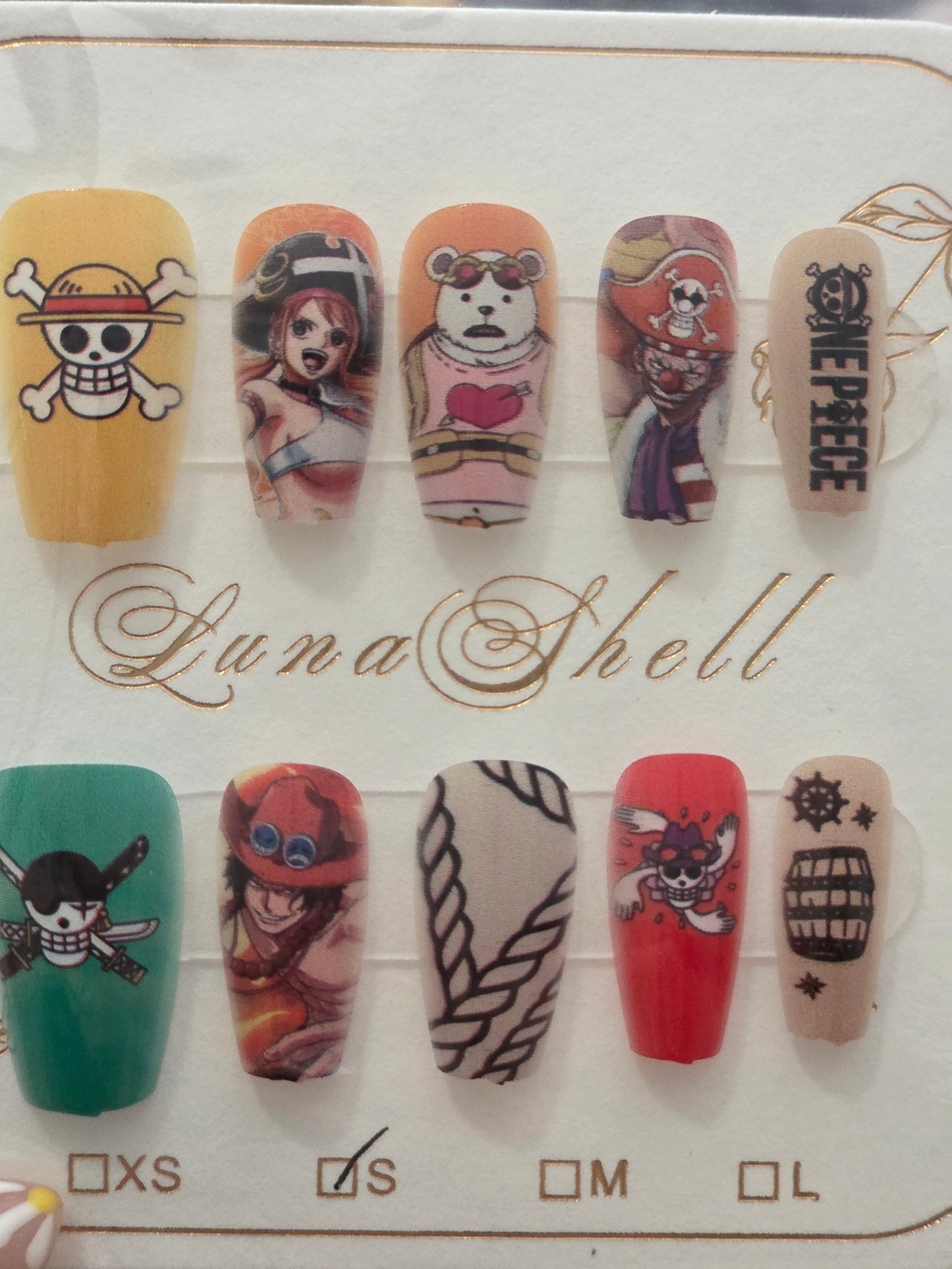 Straw Hat Pirate Press-On Nails