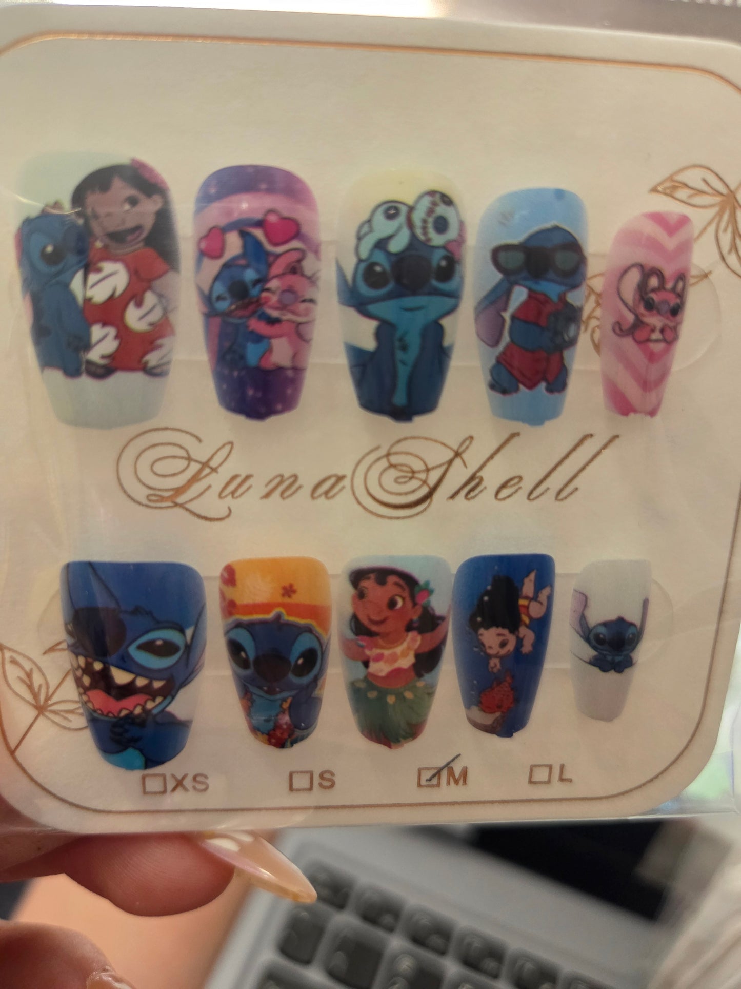 Blue Alien Press-On Nails