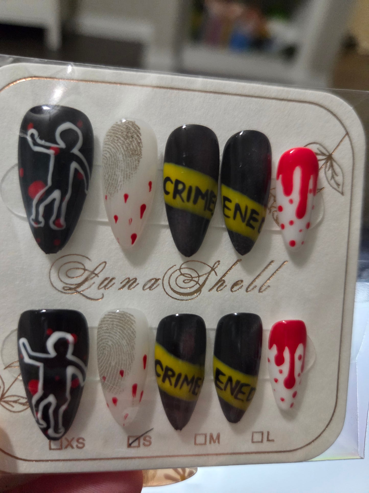 Crime Scene Press-On Nails