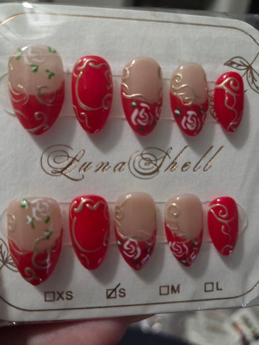 Romantic Rose Press-On Nails