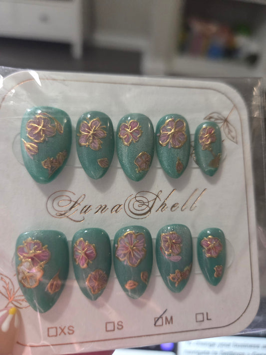 Sage Bloom Press-On Nails