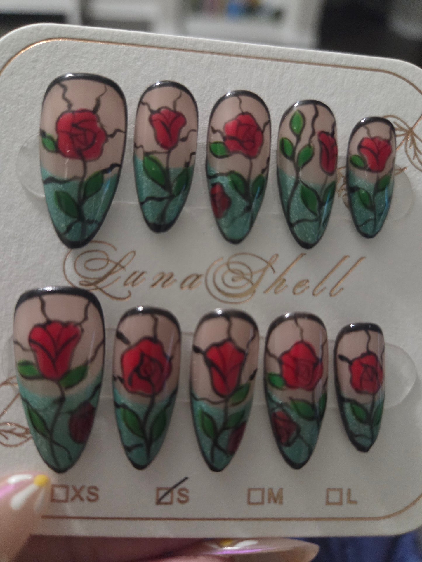 Enchanted Rose Press-On Nails