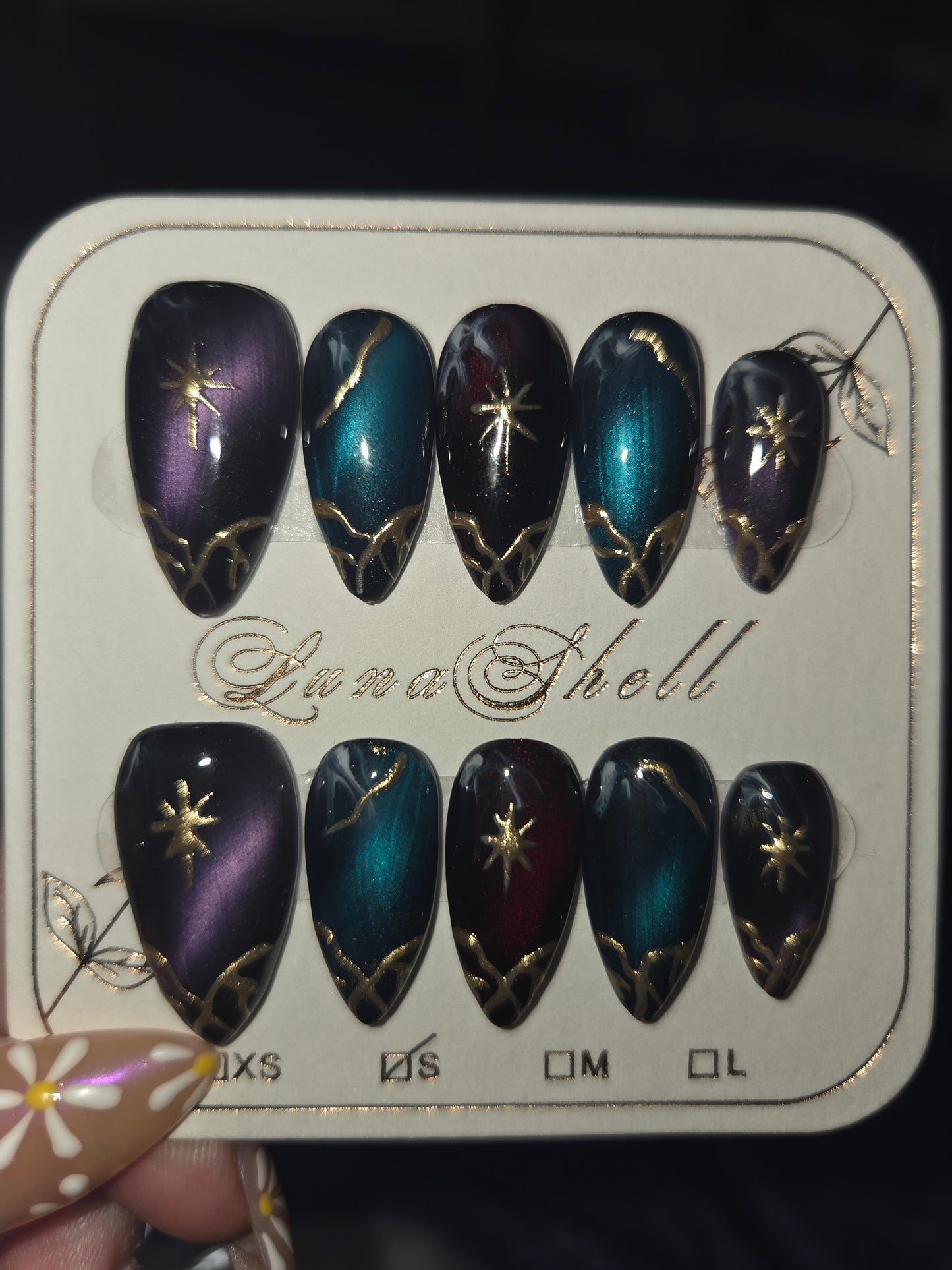 Nebula Nights Cat Eye Press-On Nail