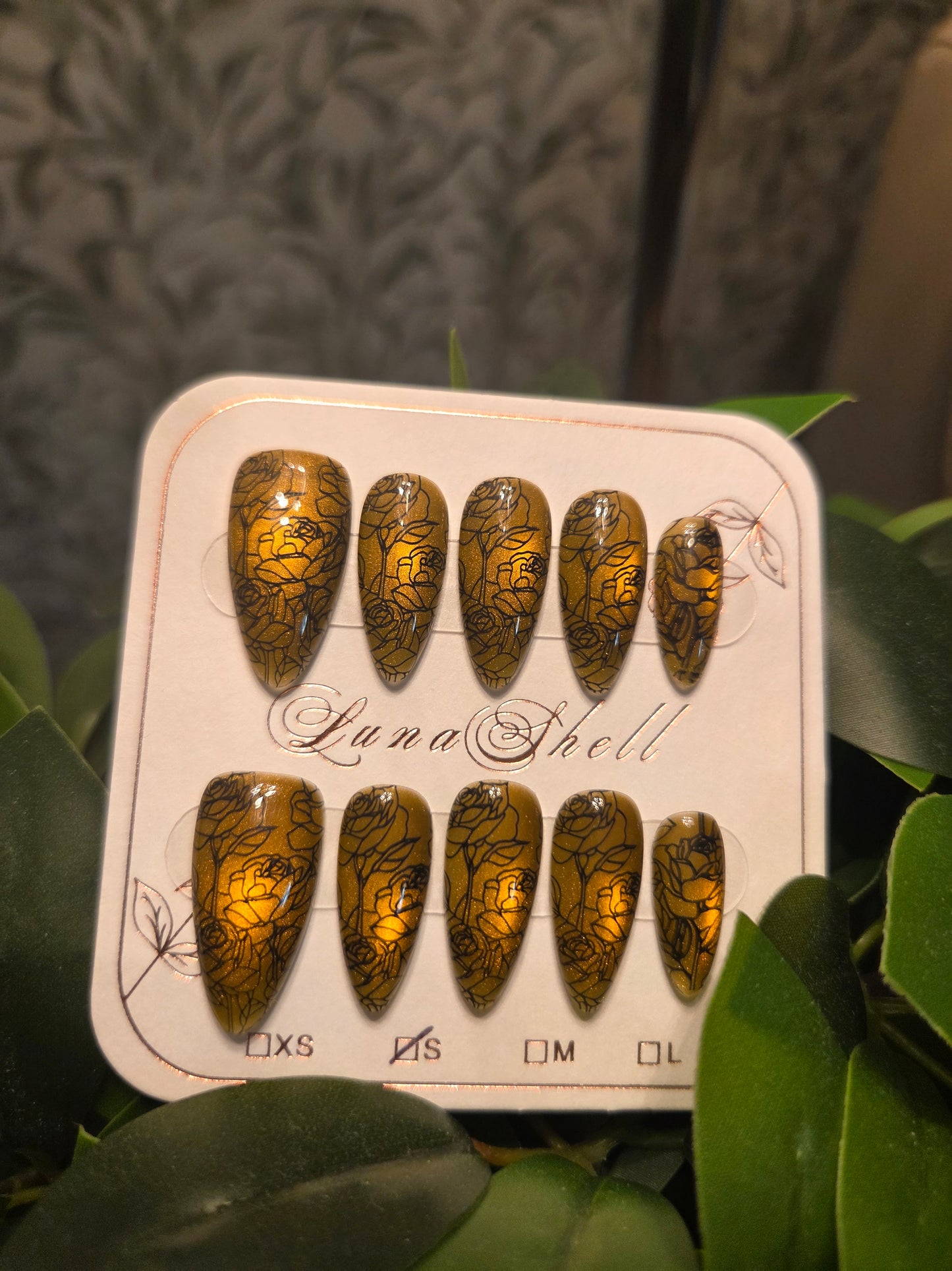 Golden Rose Press-On Nails