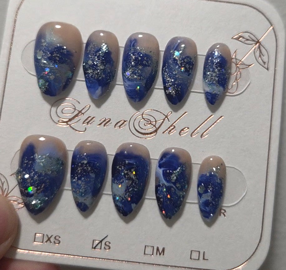 Midnight Tide Press-On Nails