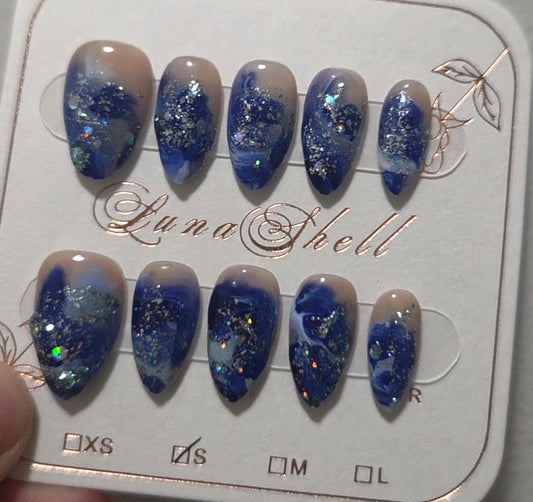 Midnight Tide Press-On Nails