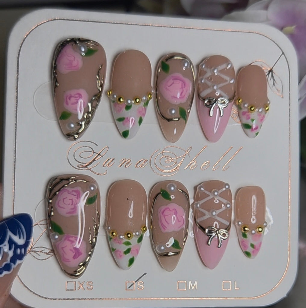 Rose & Ribbon – BookTok Collection Press-On Nails