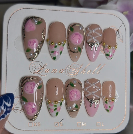 Rose & Ribbon – BookTok Collection Press-On Nails